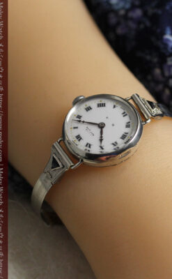 非常に珍しく希少なロレックス 銀無垢アンティーク腕時計 【1923年頃】-W1663-23