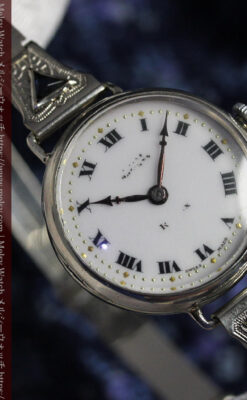 非常に珍しく希少なロレックス 銀無垢アンティーク腕時計 【1923年頃】-W1663-8