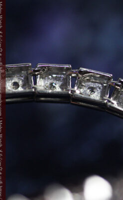 総金無垢ロンジンの女性用アンティーク腕時計 ダイヤモンド62石 【1950年頃】-W1664-21