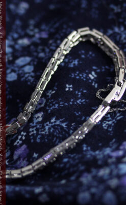 総金無垢ロンジンの女性用アンティーク腕時計 ダイヤモンド62石 【1950年頃】-W1664-22