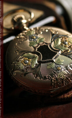 緻密で繊細な美を誇る 14金無垢ウォルサムのアンティーク懐中時計 【1900年頃】-P2400-10