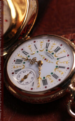 緻密で繊細な美を誇る 14金無垢ウォルサムのアンティーク懐中時計 【1900年頃】-P2400-16