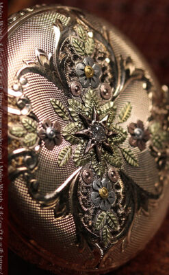 緻密で繊細な美を誇る 14金無垢ウォルサムのアンティーク懐中時計 【1900年頃】-P2400-2