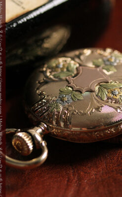 緻密で繊細な美を誇る 14金無垢ウォルサムのアンティーク懐中時計 【1900年頃】-P2400-20