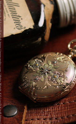 緻密で繊細な美を誇る 14金無垢ウォルサムのアンティーク懐中時計 【1900年頃】-P2400-21