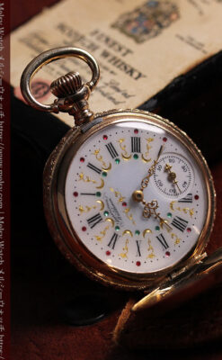 緻密で繊細な美を誇る 14金無垢ウォルサムのアンティーク懐中時計 【1900年頃】-P2400-6