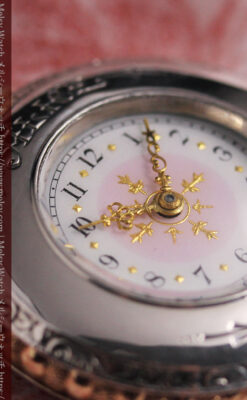 ALICE 1897 年と銘入りエルジンの銀無垢アンティーク懐中時計 【1897年頃】-P2401-13