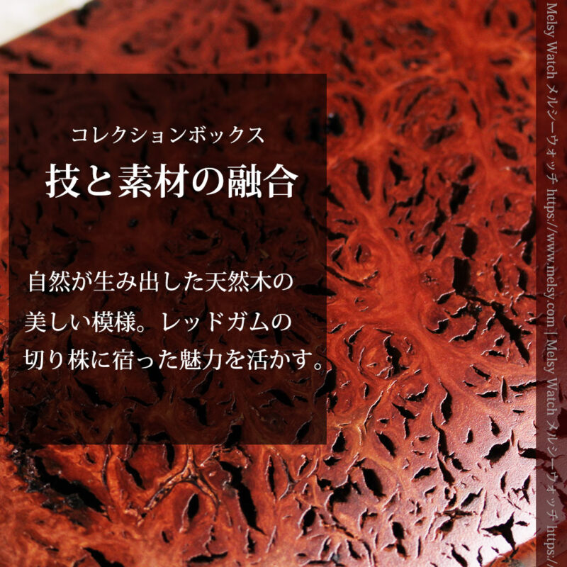 木製コレクションボックス 木目と素材を活かした木工作家の特別製作品-A0331-0