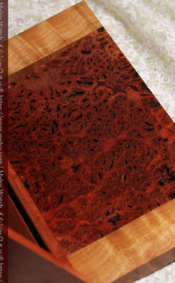 木製コレクションボックス 木目と素材を活かした木工作家の特別製作品-A0331-18