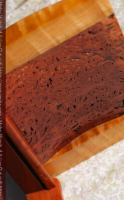 木製コレクションボックス 木目と素材を活かした木工作家の特別製作品-A0331-21