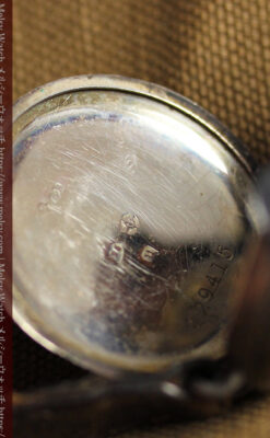 仮面の王 オメガのハーフハンター型・蓋付き銀無垢アンティーク腕時計-W1666-21