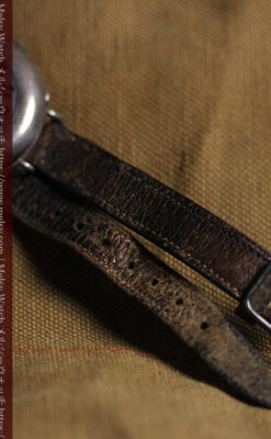 仮面の王 オメガのハーフハンター型・蓋付き銀無垢アンティーク腕時計-W1666-22