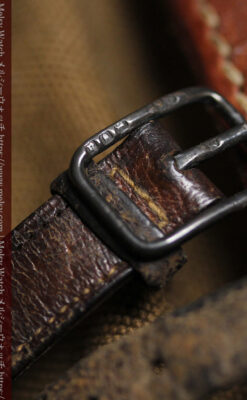 仮面の王 オメガのハーフハンター型・蓋付き銀無垢アンティーク腕時計-W1666-25