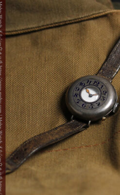 仮面の王 オメガのハーフハンター型・蓋付き銀無垢アンティーク腕時計-W1666-7