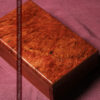 高級手作り木製コレクションボックス・木箱 燃えるレッドガム-A0332-1