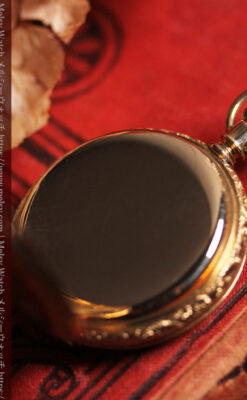 金無垢に彫りが映えるウォルサムのアンティーク懐中時計 【1888年頃】-P2406-17