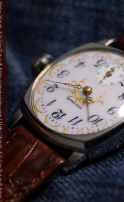 ウォルサムのアンティーク腕時計 美しく輝く針と文字盤の金模様 【1900年頃】-W1671-10