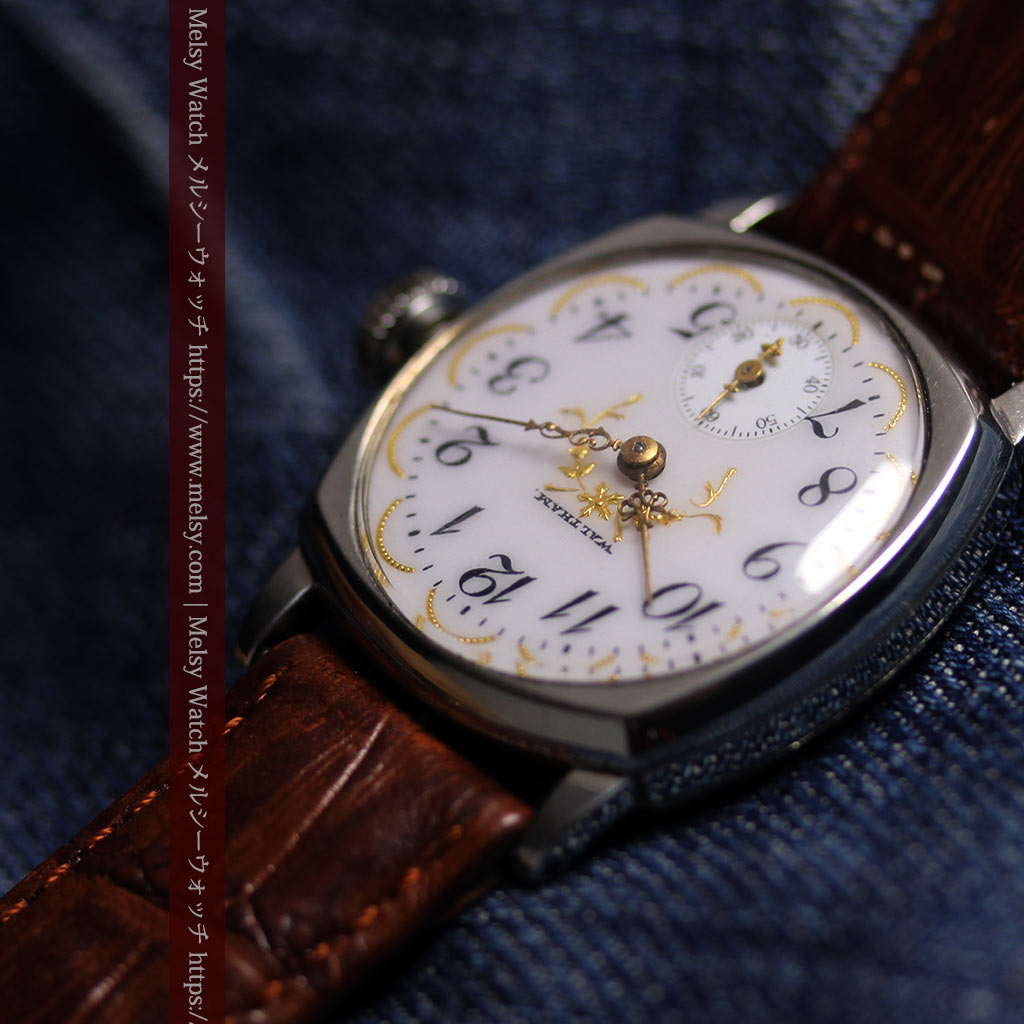 ウォルサムのアンティーク腕時計 美しく輝く針と文字盤の金模様 【1900年頃】-W1671-10
