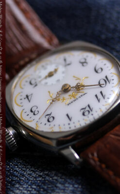 ウォルサムのアンティーク腕時計 美しく輝く針と文字盤の金模様 【1900年頃】-W1671-11