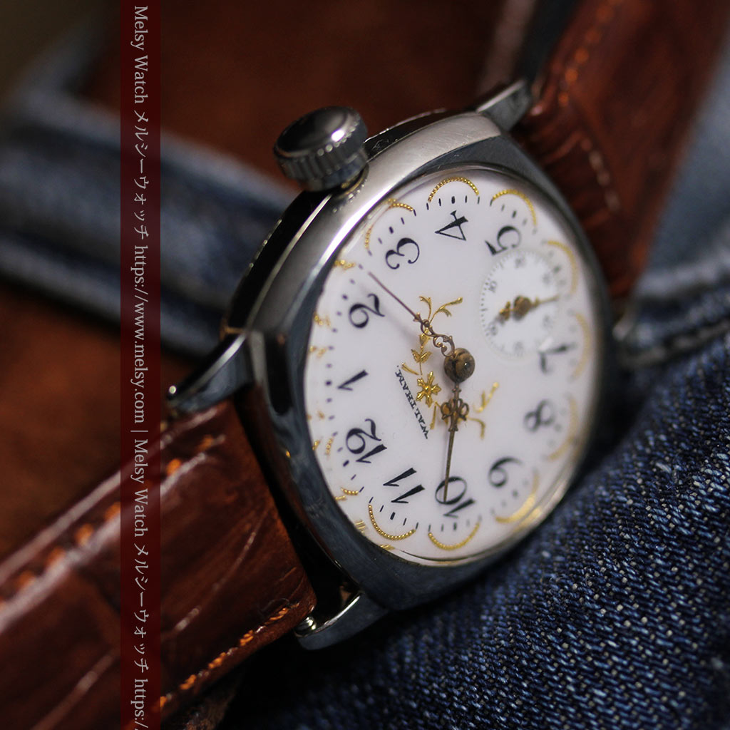 ウォルサムのアンティーク腕時計 美しく輝く針と文字盤の金模様 【1900年頃】-W1671-12