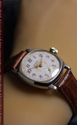 ウォルサムのアンティーク腕時計 美しく輝く針と文字盤の金模様 【1900年頃】-W1671-17