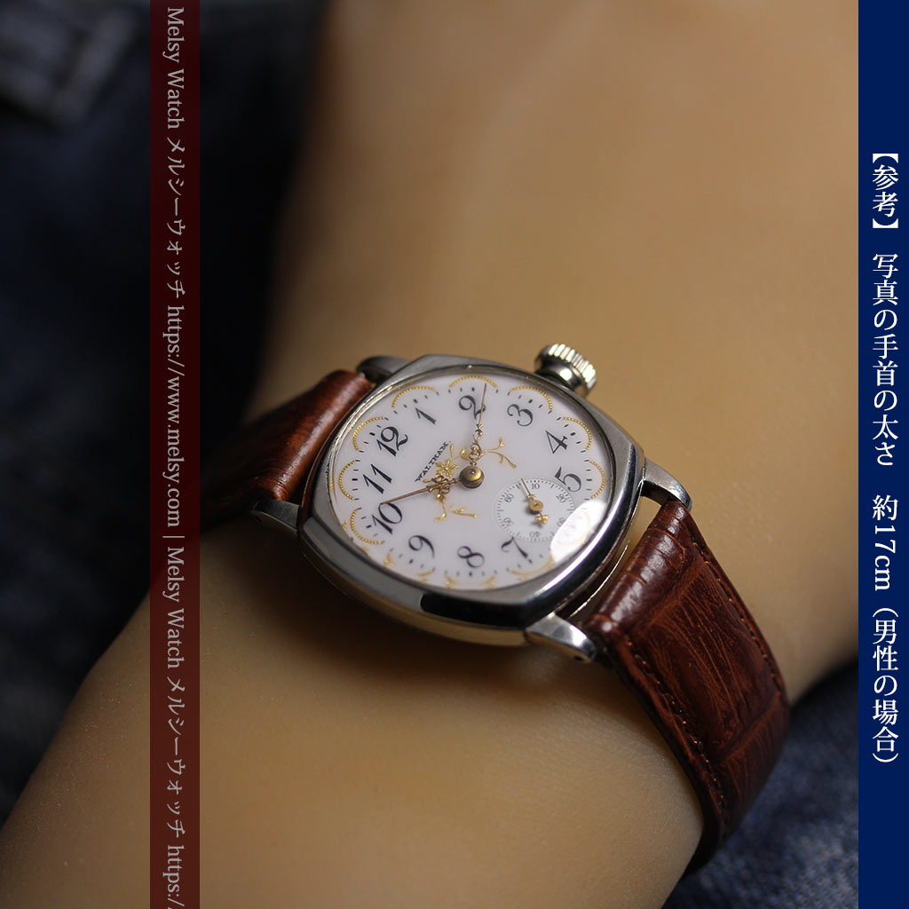 ウォルサムのアンティーク腕時計 美しく輝く針と文字盤の金模様 【1900年頃】-W1671-17