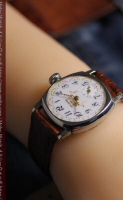 ウォルサムのアンティーク腕時計 美しく輝く針と文字盤の金模様 【1900年頃】-W1671-19