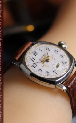 ウォルサムのアンティーク腕時計 美しく輝く針と文字盤の金模様 【1900年頃】-W1671-20