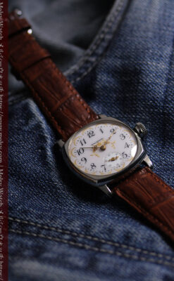 ウォルサムのアンティーク腕時計 美しく輝く針と文字盤の金模様 【1900年頃】-W1671-3