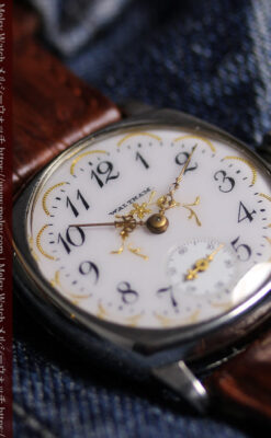 ウォルサムのアンティーク腕時計 美しく輝く針と文字盤の金模様 【1900年頃】-W1671-4
