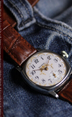 ウォルサムのアンティーク腕時計 美しく輝く針と文字盤の金模様 【1900年頃】-W1671-5