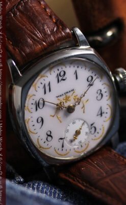 ウォルサムのアンティーク腕時計 美しく輝く針と文字盤の金模様 【1900年頃】-W1671-6