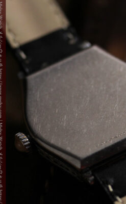 エルジンのアンティーク腕時計 銀色の縦長六角形 カジュアル-W1672-10