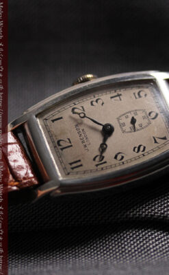 英国ベンソンの貴重なトノー型・銀無垢アンティーク腕時計 【1947年頃】-W1673-11