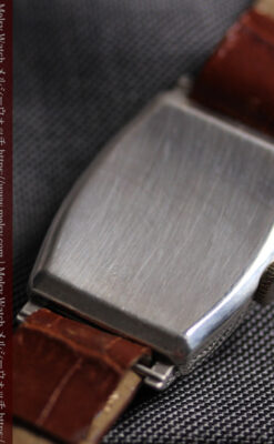 英国ベンソンの貴重なトノー型・銀無垢アンティーク腕時計 【1947年頃】-W1673-14