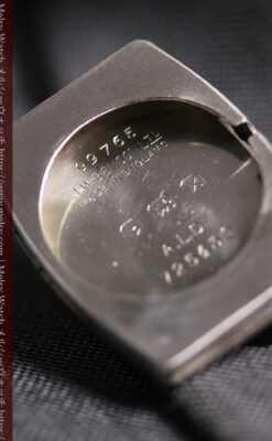 英国ベンソンの貴重なトノー型・銀無垢アンティーク腕時計 【1947年頃】-W1673-15