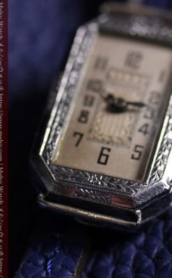 ブローバのレディース・品のある細身のアンティーク腕時計 【1931年頃】-W1674-13