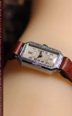 ブローバのレディース・品のある細身のアンティーク腕時計 【1931年頃】-W1674-14