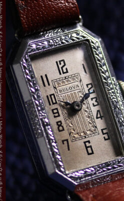 ブローバのレディース・品のある細身のアンティーク腕時計 【1931年頃】-W1674-4