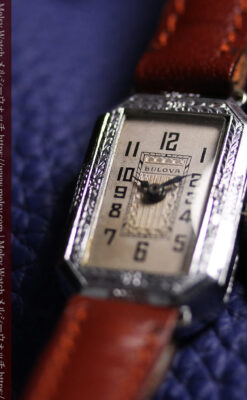 ブローバのレディース・品のある細身のアンティーク腕時計 【1931年頃】-W1674-5