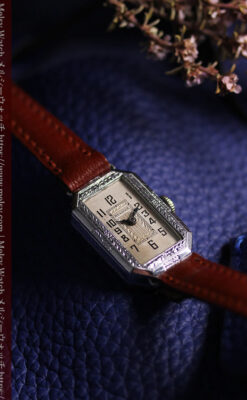 ブローバのレディース・品のある細身のアンティーク腕時計 【1931年頃】-W1674-6