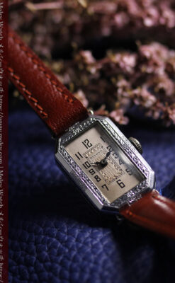 ブローバのレディース・品のある細身のアンティーク腕時計 【1931年頃】-W1674-7