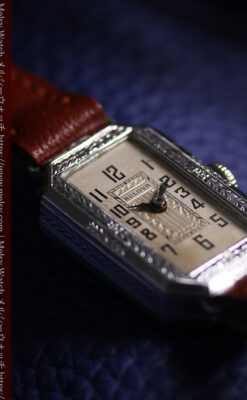 ブローバのレディース・品のある細身のアンティーク腕時計 【1931年頃】-W1674-9