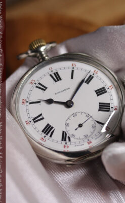 ロンジンの力強い雰囲気のアンティーク懐中時計 【1926年頃】ローマ数字-P2408-16