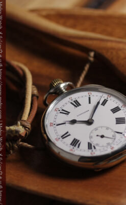 ロンジンの力強い雰囲気のアンティーク懐中時計 【1926年頃】ローマ数字-P2408-6