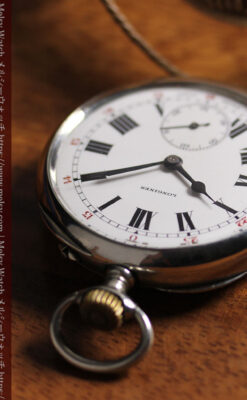 ロンジンの力強い雰囲気のアンティーク懐中時計 【1926年頃】ローマ数字-P2408-8