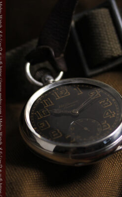 大英帝国時代 ベンソンの銀無垢アンティーク懐中時計 【1917年頃】黒文字盤-P2409-10