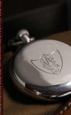 大英帝国時代 ベンソンの銀無垢アンティーク懐中時計 【1917年頃】黒文字盤-P2409-14
