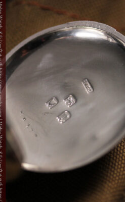 大英帝国時代 ベンソンの銀無垢アンティーク懐中時計 【1917年頃】黒文字盤-P2409-15