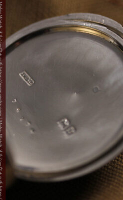 大英帝国時代 ベンソンの銀無垢アンティーク懐中時計 【1917年頃】黒文字盤-P2409-17